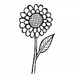 Flower Doodle Hand Drawn Stock Photo