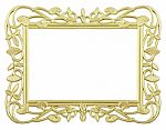 Flower Gold Frame Stock Photo