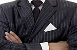 Folded Hand Of Businessman Stock Photo