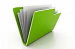 Folder With Documents Stock Photo