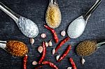 Food Ingredients And Condiment Stock Photo