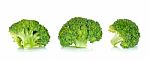 Fresh Broccoli Isolated On The White Background Stock Photo