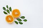 Fresh Orange Citrus Fruit Isolated Stock Photo