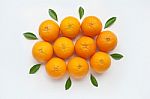 Fresh Orange Citrus Fruit Isolated Stock Photo