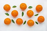 Fresh Orange Citrus Fruit Isolated Stock Photo