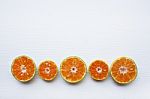 Fresh Orange  Isolated On White Background Stock Photo