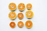 Fresh Orange  Isolated On White Background Stock Photo