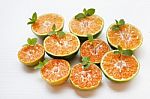 Fresh Orange  Isolated On White Background Stock Photo