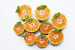 Fresh Orange  Isolated On White Background Stock Photo