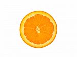 Fresh Orange Slice On White Background Stock Photo