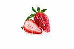 Fresh Strawberry Isolated On White Background Stock Photo