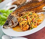 Fried Fish Yum Stock Photo