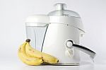 Fruit Blender With Bananas Stock Photo