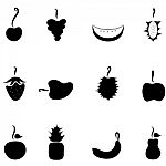 Fruit Icons Stock Photo