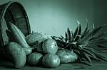 Fruits In Green Tones Stock Photo