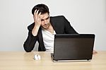 Frustrated Young Business Man Stock Photo