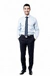 Full Length Image Of A Middle Aged Businessman Stock Photo