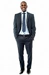 Full Length Image Of Handsome Businessman Stock Photo