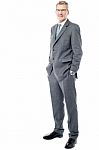 Full Length Of A Confident Businessman Stock Photo