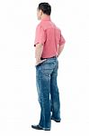 Full Length Portrait Of A Casual Man Stock Photo