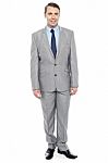 Full Length Portrait Of Professional Businessman Stock Photo