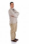 Full Pose Of Handsome Businessman Stock Photo