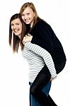 Fun Loving Duo Of Mother And Daughter Stock Photo