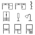 Furniture Icons Set Stock Photo