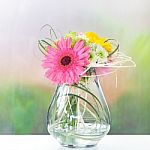 Gerbera In Jar Stock Photo