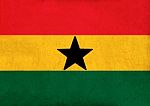 Ghana Flag Drawing ,grunge And Retro Flag Series Stock Photo