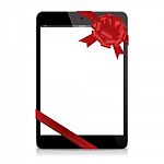 Gift Tablet Black Stock Photo