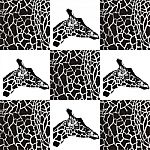 Giraffe Patterns For Textiles And Wallpaper Stock Photo