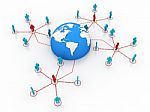 Global Business Network Stock Photo