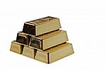 Gold Ingots Stock Photo