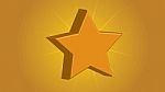 Gold Star -  - Illustration Stock Photo