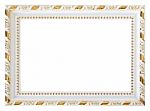 Gold Wood White Frame Stock Photo