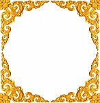 Golden Carve Frame Stock Photo