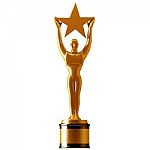 Golden Star Award Stock Photo