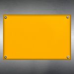 Golden Steel Plate Stock Photo