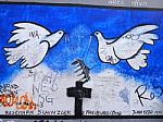 Graffiti On Berlin Wall At East Side Gallery In Berlin Stock Photo