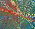 Graphic Depicting Binary Data Stock Photo