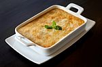 Gratin In Dishware Stock Photo