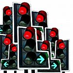 Green & Red Traffic Lights Stock Photo