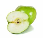 Green Apple Isolated On The White Background Stock Photo