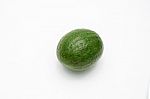 Green Avocados Isolated On A White Background Stock Photo