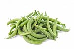 Green Beans On White Background Stock Photo