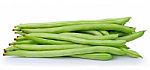 Green Beans On White Background Stock Photo