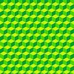 Green Geometric Volume Seamless Pattern Background 002 Stock Photo