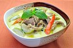 Green Pork Curry , Thai Cuisine Stock Photo