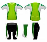 Green Sports Cycling Vest Design Stock Photo